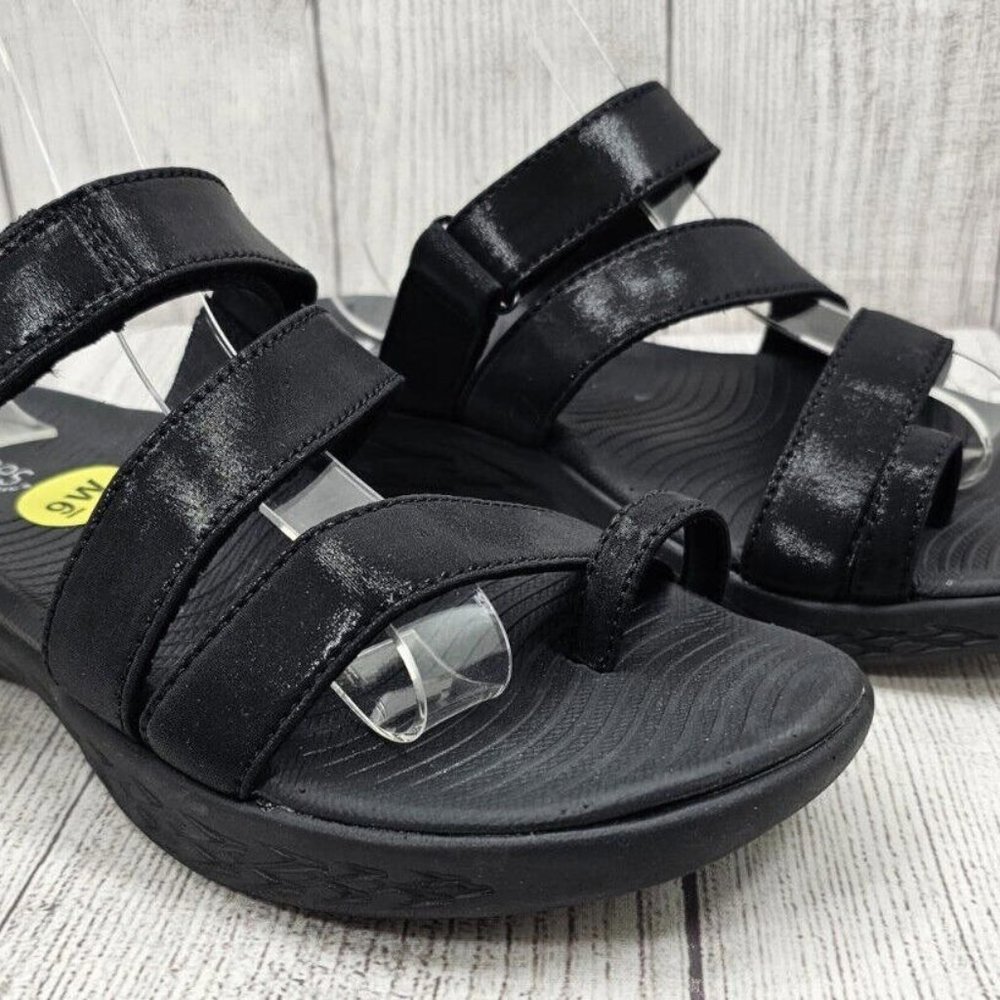 Bzees JOYRIDE BLACK SLIDE Sandal, Women's Size 9M, Black MSRP $80 NEW NICE!